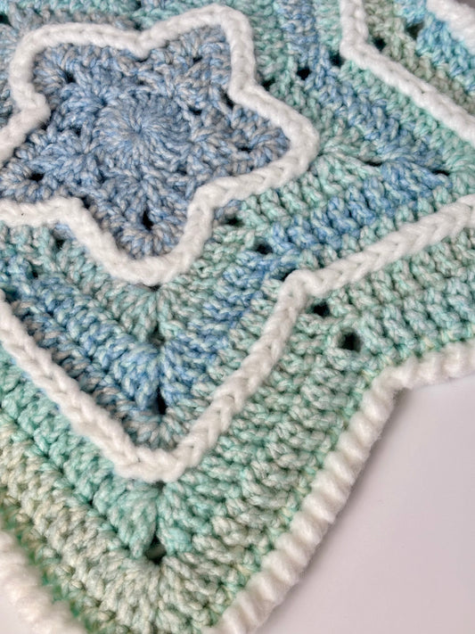 Ocean Blue and White Star bag