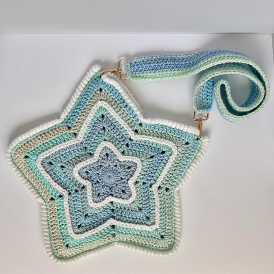 Ocean Blue and White Star bag